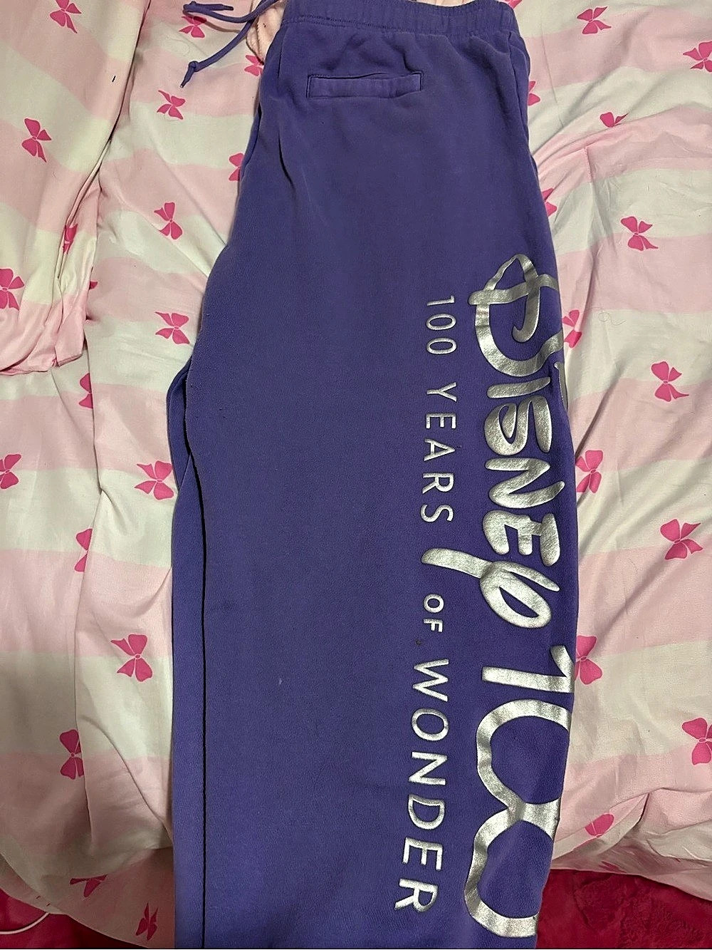 Disney 100 years of wonder Mickey Mouse Jogger Pants Purple Jogger